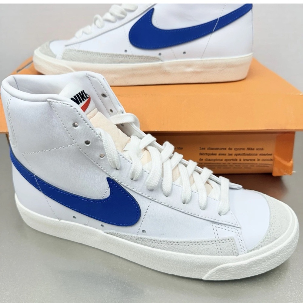 Nike Blazer Mid 77 White/Diffused Blue-Sail Men’s Size 10 - Picture 3 of 7